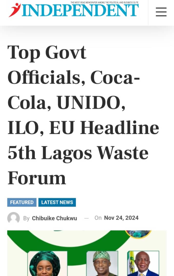 Lagos, Africa's megacity, sets the stage for a dynamic discussion on the future of waste management. 

Mark your calendars for December 2-3, 2024, and get ready for the future of waste management in Africa!

#LagosWasteForum #FutureOfWaste 
independent.ng/top-govt-offic…