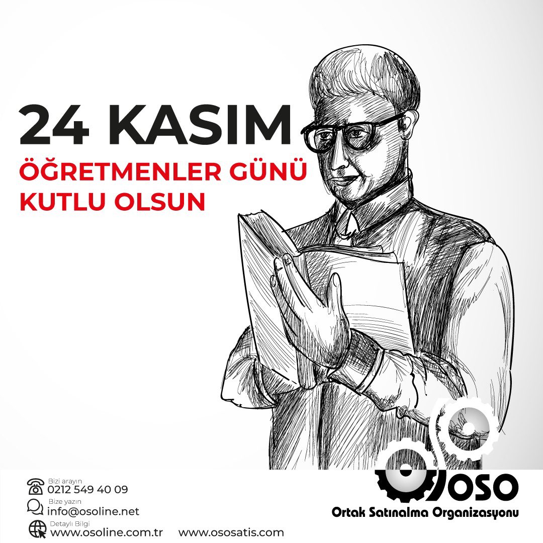 OSOLINE_'s tweet image. 24 KASIM ÖĞRETMENLER GÜNÜ KUTLU OLSUN 

+90 212 549 40 09

#OsoLine #OSO #OrtakSatınalmaOrganizasyonu #ososatis #24kasım #öğretmenlergünü
