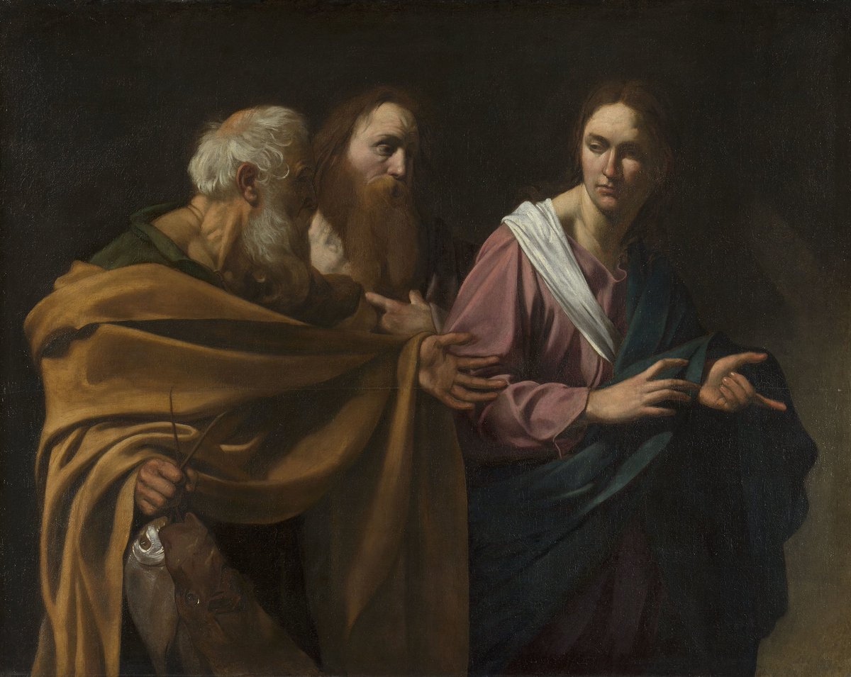 FrankMalfitano's tweet photo. PAINTING OF THE DAY: THE CALLING OF SAINTS PETER &amp; ANDREW, 1603 by #Caravaggio #painting #ItalianArtist #RenaissanceArt #religiousart #1600s #greatartist https://t.co/XP1wxsL9WN