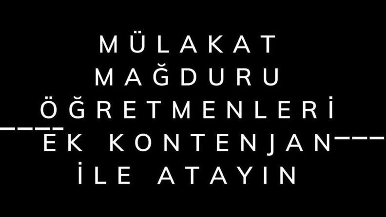 #24Kasım oldu
ÖMK yasım oldu
#Mülakatiptal diyen
Bir "Nesl-i Âsım" oldu

Öyle değerler eğitimi, Âsım'ın nesli vs. sadece demekle olmuyor; hakkın teslimi şart. En subjektif değerlendirme aracı mülakatla, KPSS'de yüksek puan alanların elenmesi haksızlıktır. #mebmülakatmagduriyeti