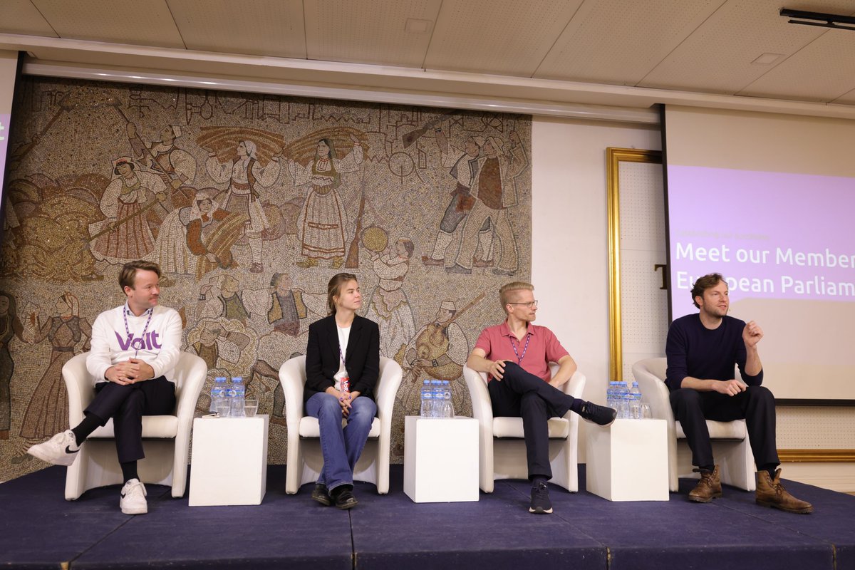 VoltEuropa's tweet photo. Tirana General Assembly day 1 was a success! 💜🇦🇱 https://t.co/hjt4D92NMT