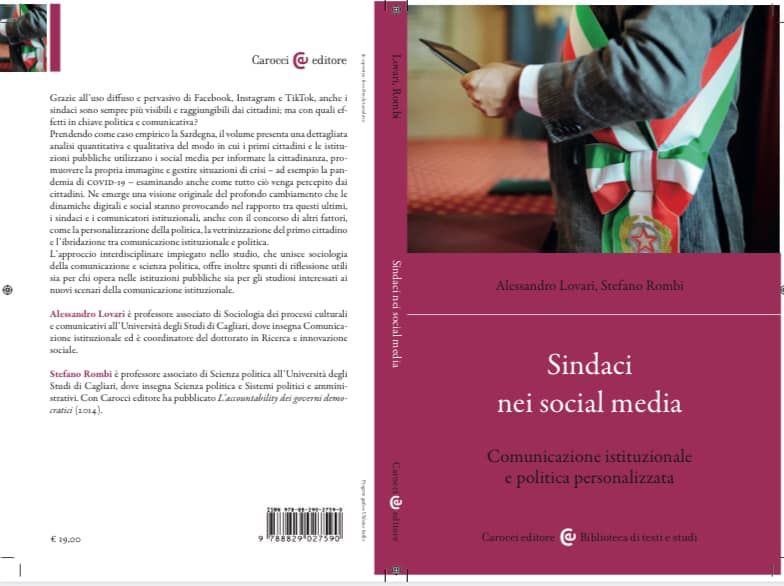 Sindaci nei social media.Comunicazione #istituzionale e politica personalizzata.E' il mio nuovo #libro con Stefano Rombi. Con i #social i #sindaci sono sempre più visibili dai cittadini ma con quali effetti x la politica e la #comunicazione istituzionale? carocci.it/prodotto/sinda…