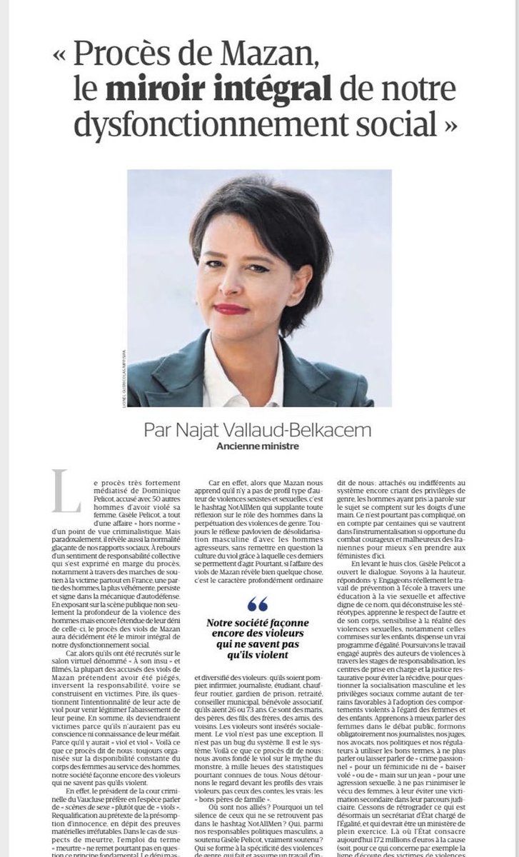 Najat Vallaud-Belkacem (@najatvb) on Twitter photo À retrouver dans <a href="/LaTribune/">La Tribune</a> ce dimanche: En levant le huis clos, Gisèle Pélicot a ouvert le dialogue. Soyons à la hauteur, répondons-y.
latribune.fr/opinions/tribu…
#ViolencesFaitesAuxFemmes À retrouver dans <a href="/LaTribune/">La Tribune</a> ce dimanche: En levant le huis clos, Gisèle Pélicot a ouvert le dialogue. Soyons à la hauteur, répondons-y.
latribune.fr/opinions/tribu…
#ViolencesFaitesAuxFemmes