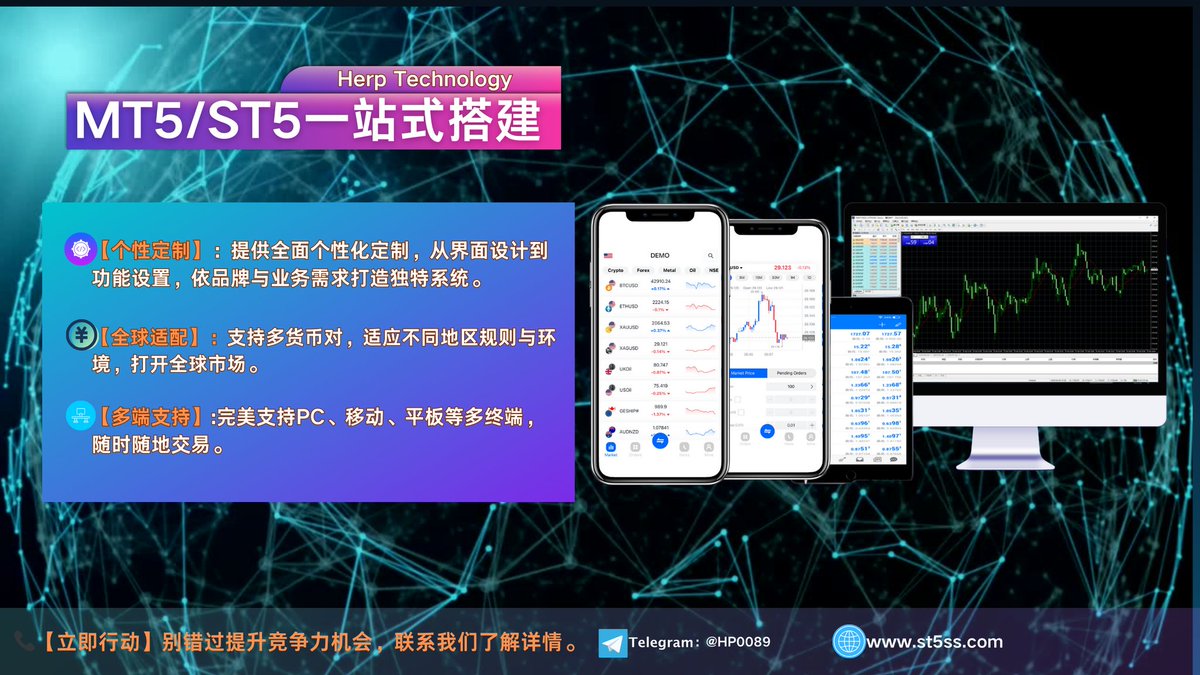 Hoop00885's tweet photo. MT5｜ST5外汇系统搭建指南，前沿技术，稳定高效，全面个性定制，多重安全防护，支持多货币对，多端支持。Telegram：@hp0089 https://t.co/CTpNgCOxjs