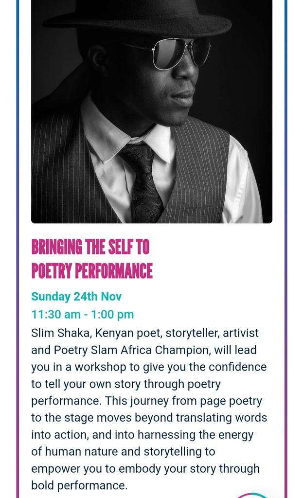 Slim Shaka (@slimshaka254) on Twitter photo It's finally here, <a href="/PTBOpoetry/">Push The Boat Out</a>
Ready & excited to interact, share & explore new dynamics in performance poetry. It's finally here, <a href="/PTBOpoetry/">Push The Boat Out</a>
Ready & excited to interact, share & explore new dynamics in performance poetry.