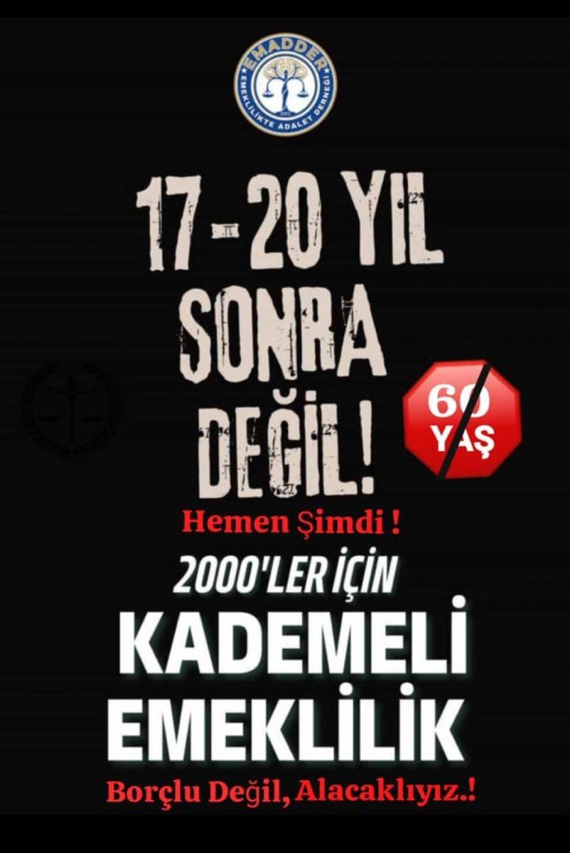 Anayasa önünde EŞİT olan vatandaşlar arasına emeklilikte konulan 17-20 yıllık fark, kabul edilemez.

KADEMELİ EMEKLİLİK HAKTIR !

#KademeBursaMitingi