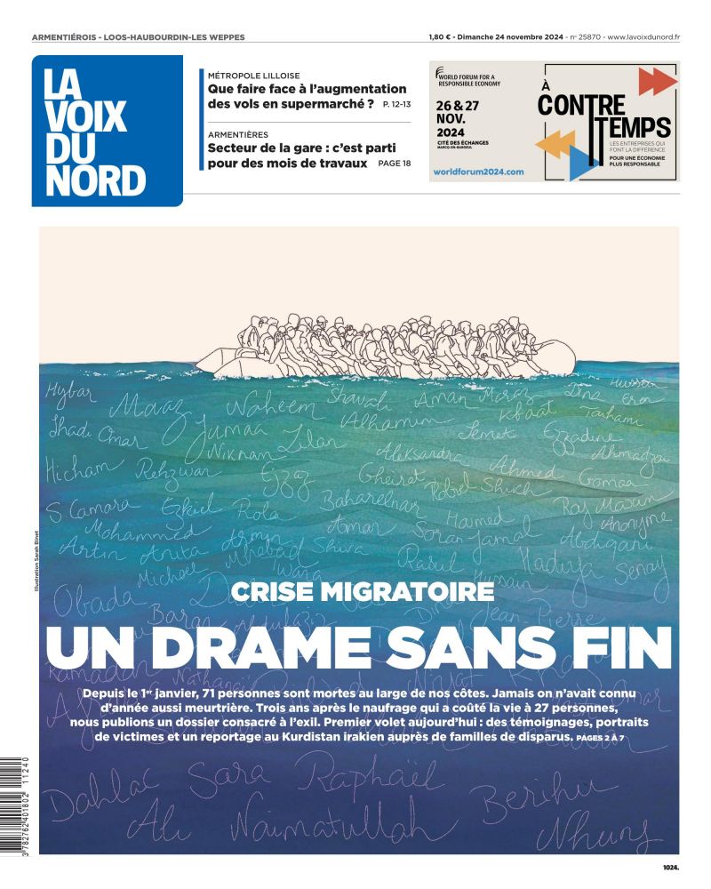 lavoixdunord's tweet image. Crise migratoire : un drame sans fin. Depuis le 1er janvier, 71 personnes sont mortes au large de nos côtes. Aujourd&apos;hui et demain, retrouvez notre grand dossier consacré à l&apos;exil. vdn.lv/m6yBNk