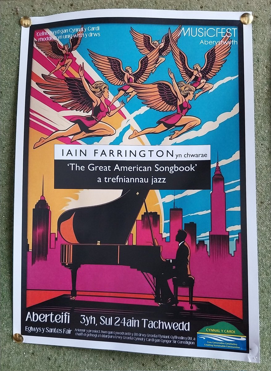 Going bilingual in west Wales for today's piano recital.