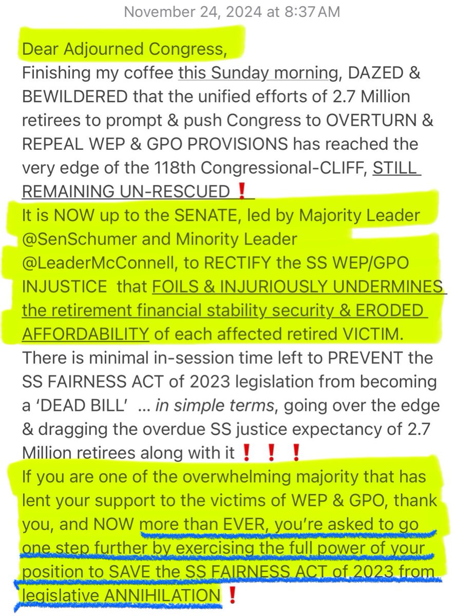 ggfromorange's tweet photo. #RepealWEPGPO @RepealWEP_GPO @SpeakerJohnson @LeaderMcConnell  @SenSchumer  @RepJeffries @SenGillibrand @SteveScalise @WaysandMeansGOP @WaysMeansCmte @HouseGOP @HouseDemocrats 
@SenateGOP @SenateDems 
@RepSpanberger @RepGarretGraves https://t.co/dTCzDWD4w9