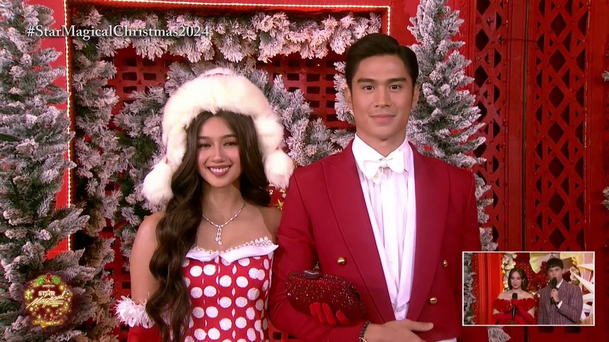 ABSCBN's tweet photo. #KaoMiah bringing the sweetness on the white carpet! #StarMagicalChristmas2024 

Don't miss the magic – watch LIVE: https://t.co/G5UiXpiH4U https://t.co/PL6bUCzvnh