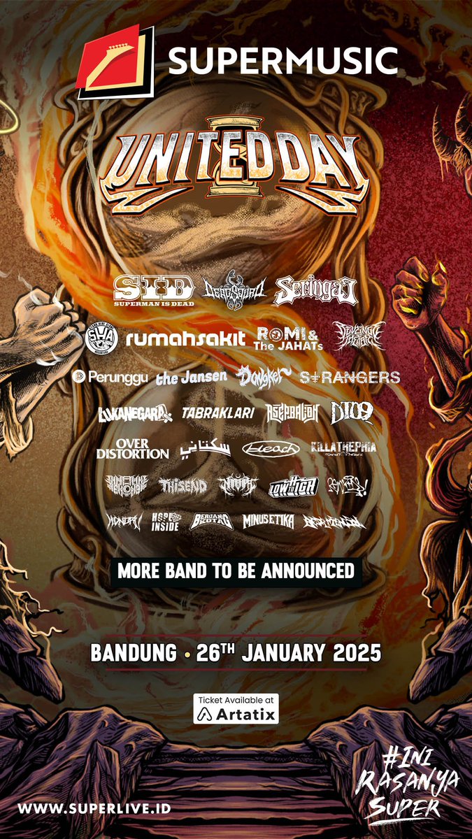 18 Band phase terakhir segera kami update !

#Supermusic
#Unitedday8
#Inirasanyasuper