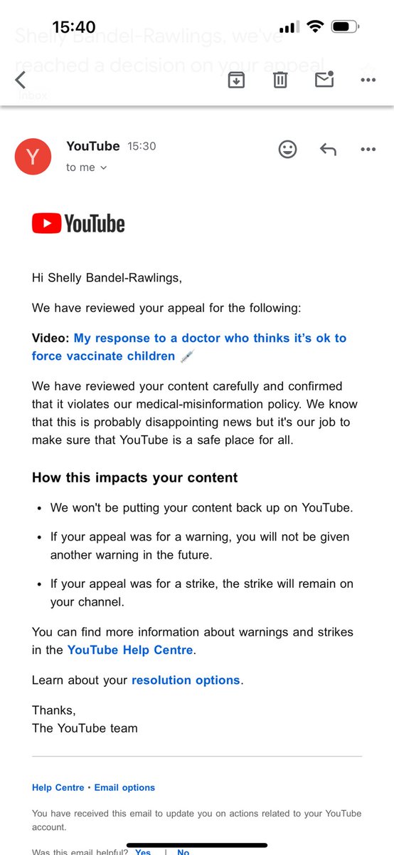 Apparently <a href="/YouTube/">YouTube</a> doesn’t think you should have informed consent