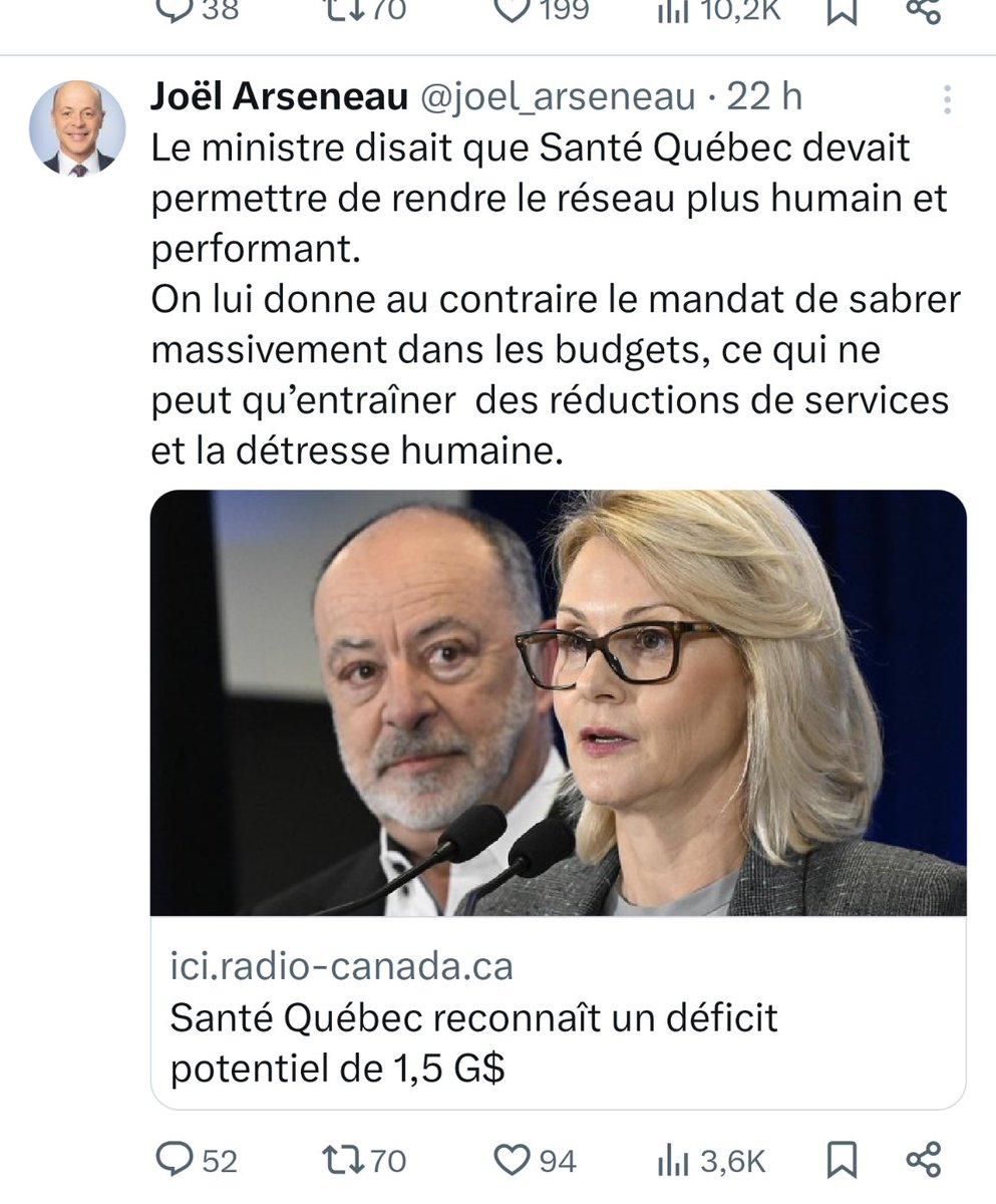 La_JusteBalance's tweet photo. @cdube_sante @engagespublics Votre plan... Va achever le peu d'accès aux soins de santé qu'il nous restait. MERCI de la part de tous les Québécois. https://t.co/UL5eFQ5tvB