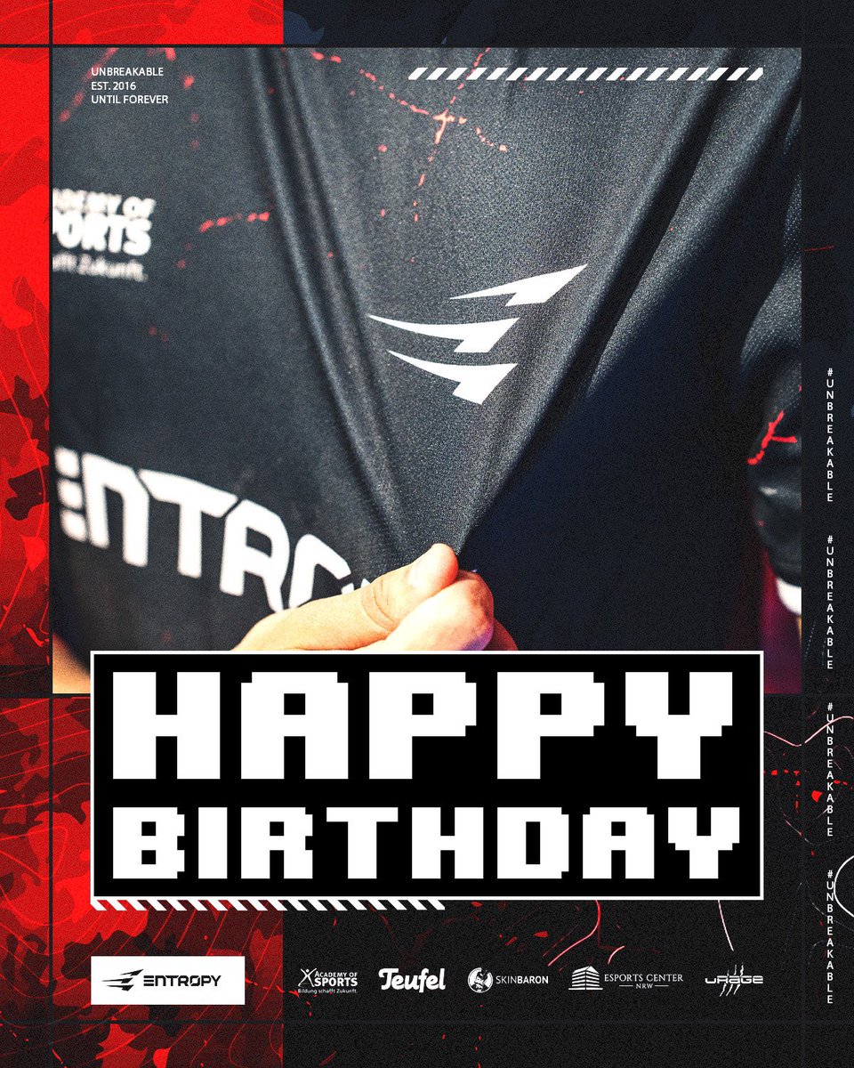Entropy (@entropygaming) on Twitter photo Heute wünschen wir unserem jungen Rocket League Talent <a href="/R0nnixRL/">R0man.</a> alles Gute zum Geburtstag! Hab einen schönen Tag und lass es dir gut gehen! 🎂
#unbreakable Heute wünschen wir unserem jungen Rocket League Talent <a href="/R0nnixRL/">R0man.</a> alles Gute zum Geburtstag! Hab einen schönen Tag und lass es dir gut gehen! 🎂
#unbreakable