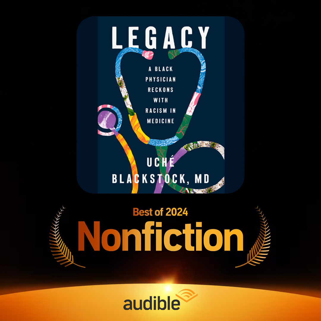 VikingBooks's tweet image. "This urgent manifesto is a must-listen for all Americans and will forever change the way you view health care." LEGACY by @uche_blackstock is one of @audible_com's Best Nonfiction Books of 2024! 

🔗: bit.ly/48hL6vs