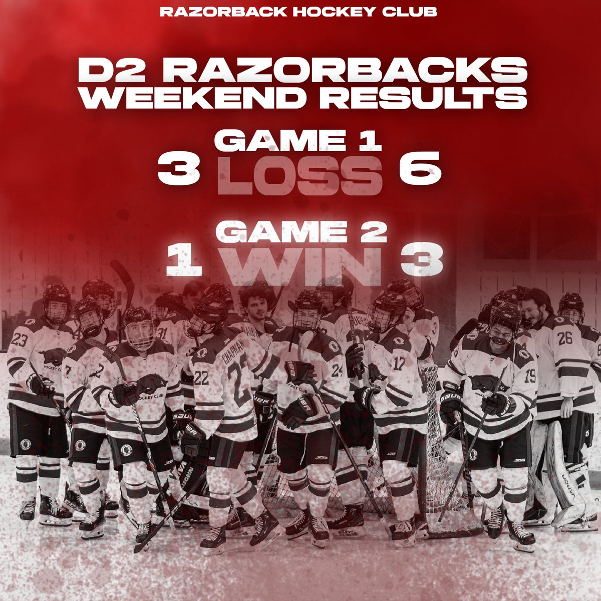 RazorbackMHClub's tweet image. Tied series to wrap up the weekend..

Mark your calendars, your D2 Ice Hogs will be back on the ice on January 10th against The University of Illinois!

#wps #woopig #achahockey #razorbackhockey #uarkansas