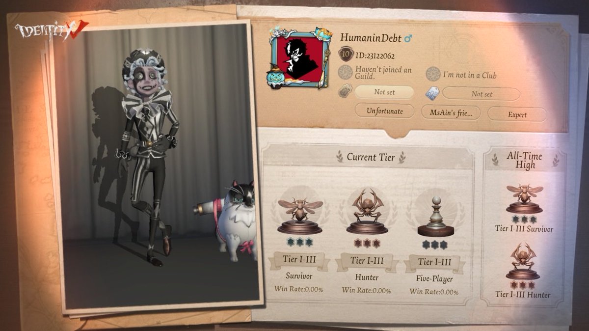 DebtHuman's tweet photo. I'm playing Identity V. Fancy a game? https://t.co/AZdIcnwCOY