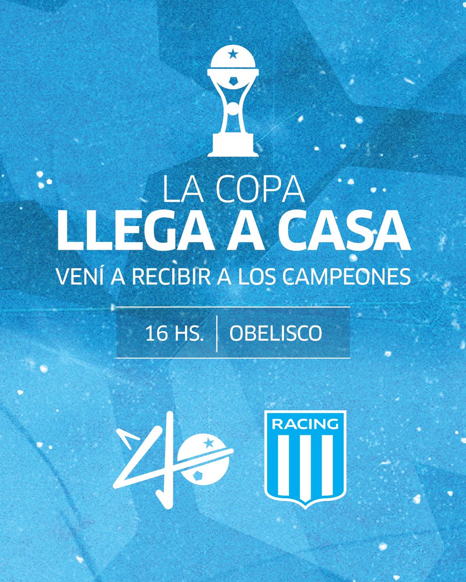 La estamos llevando. Vengan todos 🩵

#RacingCopa