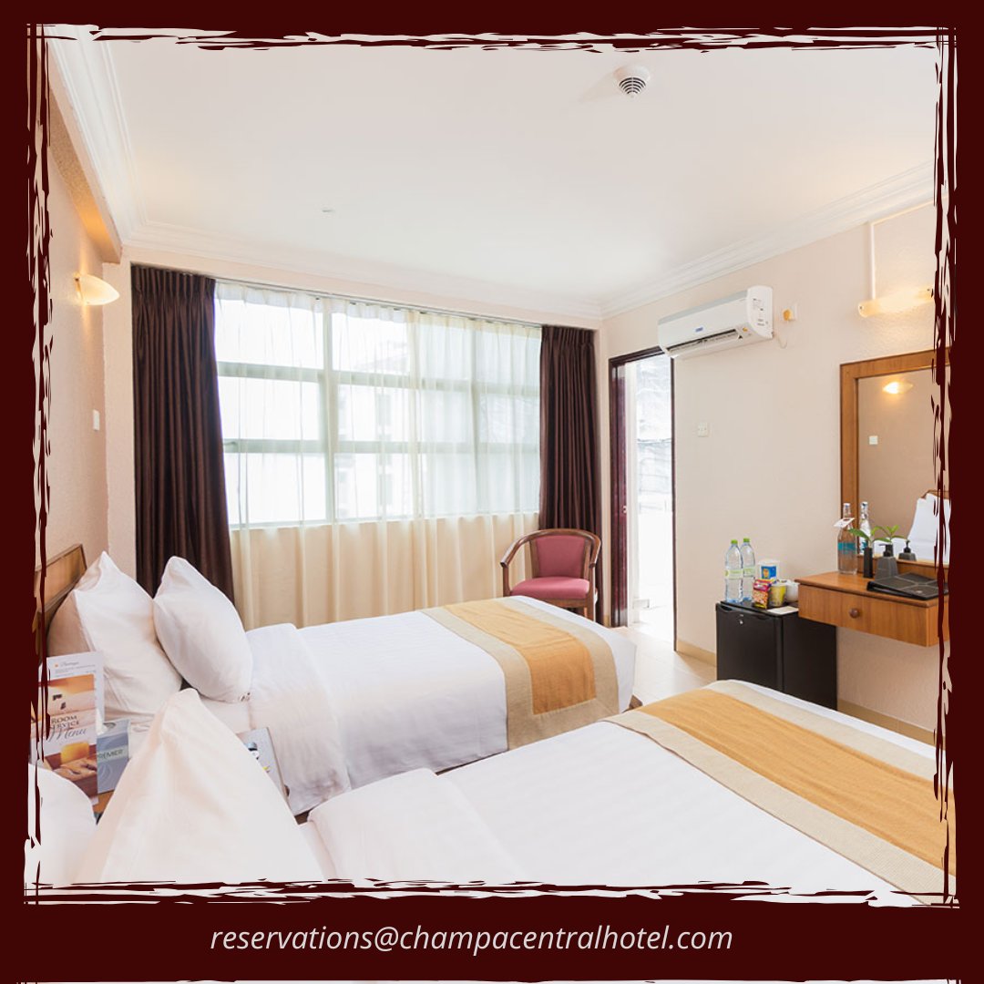 Travelling with a friend or family? We've got the perfect solution! Our twin beds ensure a comfortable stay for everyone 🛏️

#TravelBuddy #Maldives #ChampaCentralHotel #City #Hotel