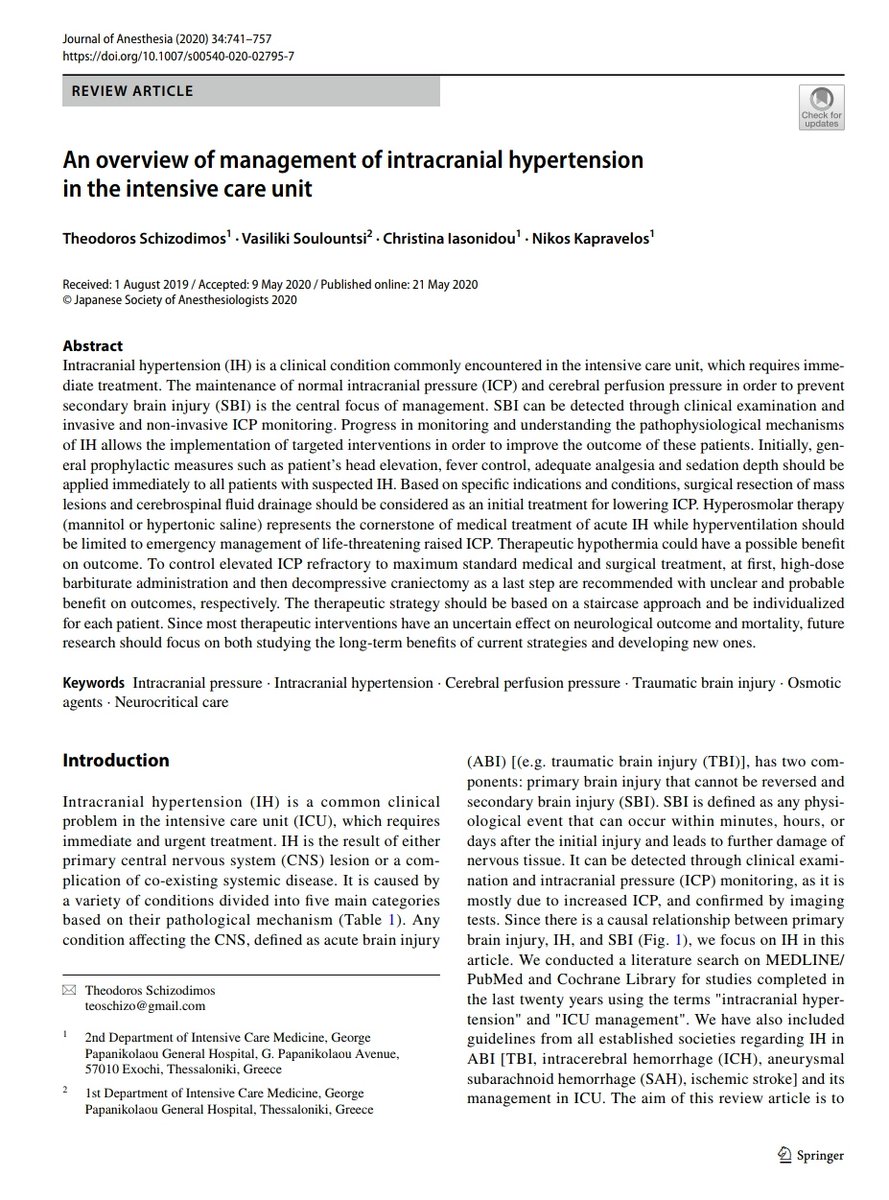 Leo_Santo5's tweet photo. 💎Manejo de la Hipertensión Intracraneal en UCI🧠🏥

🔰📚Journal of Anesthesia

https://t.co/GP7TAd7zsz

Enlace a Artículo Completo 👇🏽🆓✅https://t.co/xumUMHaxVK https://t.co/KkbzTiWr5a