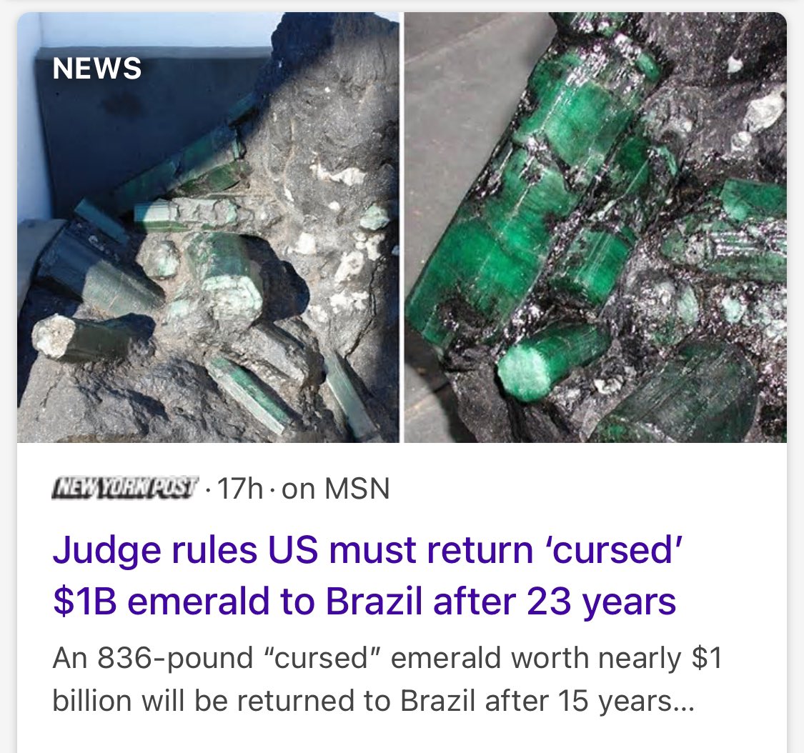 JimFlannel's tweet photo. i have a 837lb blessed emerald worth $1,000,000,001 but your thing is cool too https://t.co/movxYC771f