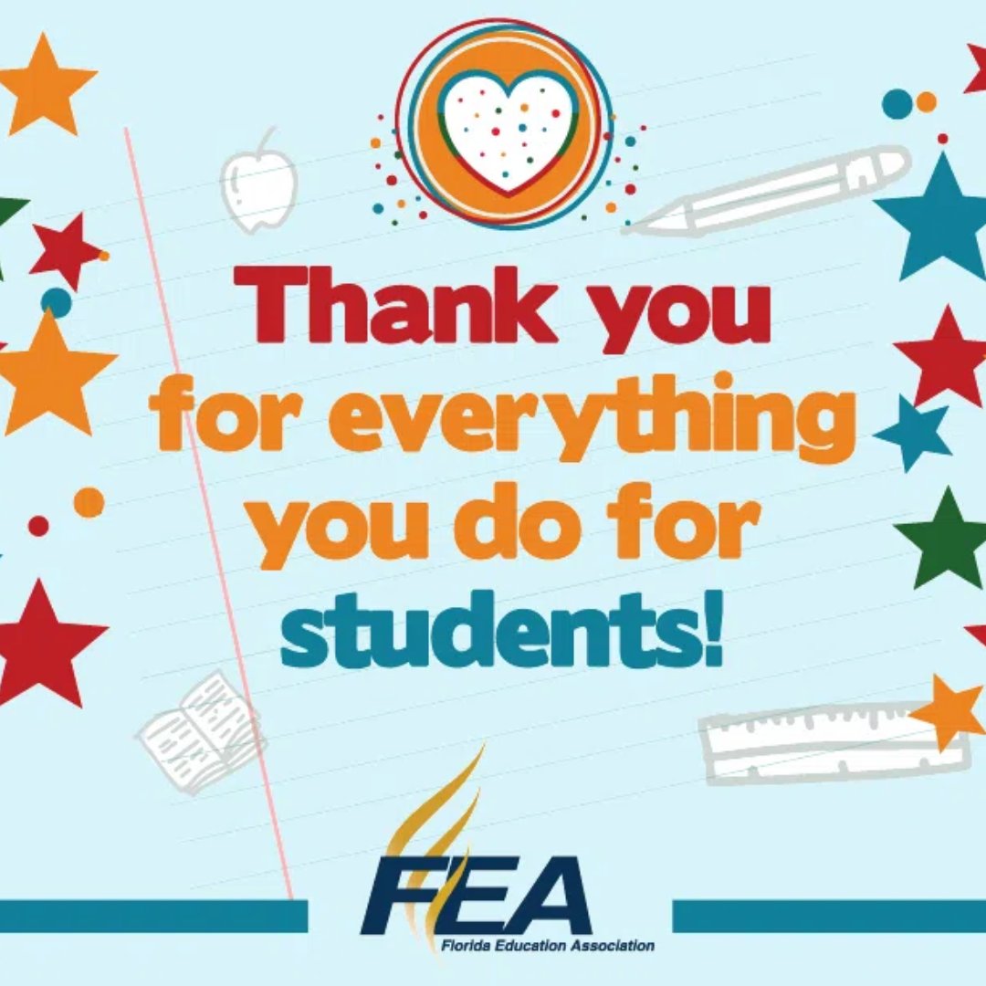 FloridaEA's tweet image. Every child deserves a great education, and every great education starts in a neighborhood public school. 📚 Help us show some love to our #LocalHeroes by tagging an educator who inspires you and sending them a heartfelt message: bit.ly/3AzN9QE
