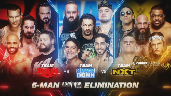 wrestle_hist's tweet photo. 11/24/2019

Team SmackDown defeated Team RAW and Team NXT at Survivor Series from the Allstate Arena in Chicago, Illinois.

#WWE #SurvivorSeries #TeamSmackDown #RomanReigns #ChadGable #MustafaAli #BraunStrowman #BaronCorbin #TeamRaw #SethRollins #Ricochet #KevinOwens #RandyOrton https://t.co/fEGnUrqQIF