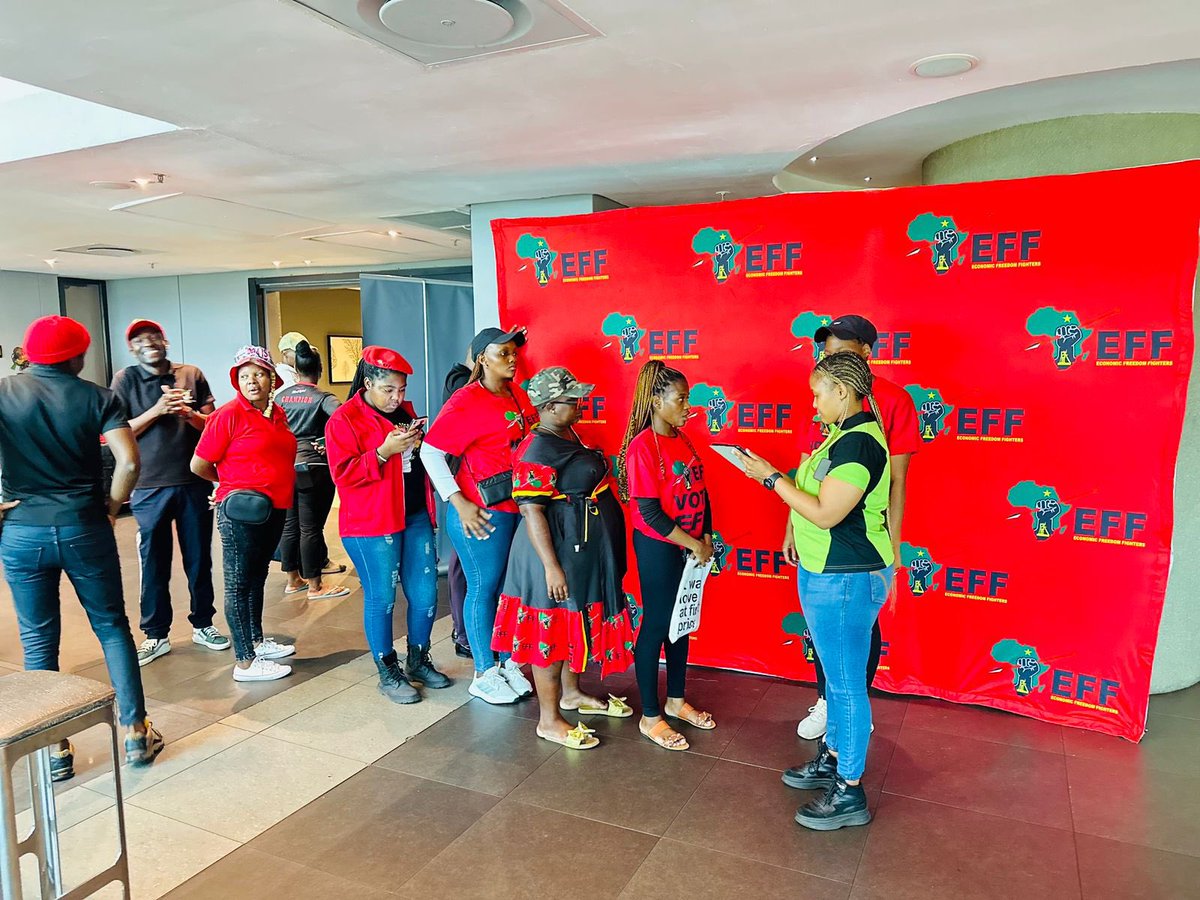 EFFSouthAfrica's tweet photo. ♦️In Pictures♦️

Registration is currently underway at the KwaZulu Natal Provincial General Assembly which will be addressed by the Secretary General, Marshall Dlamini.

#EFFNPA2024 https://t.co/eL0epenV1H