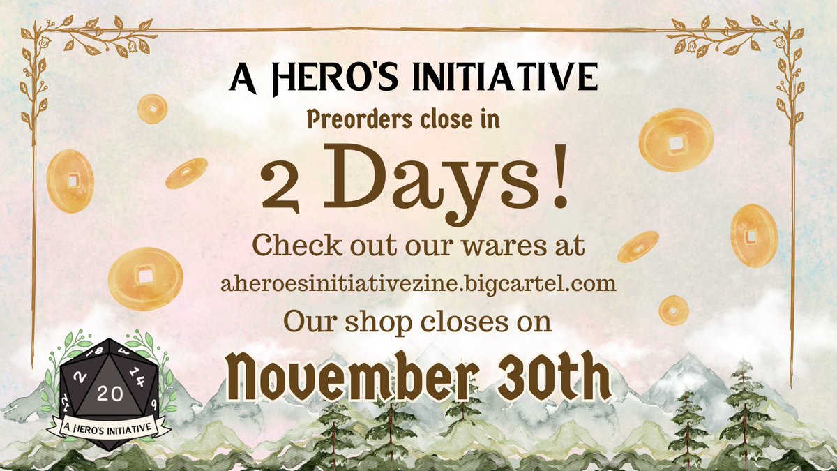 🎲Just 2 days to go!!! 🎲

Shop link in pinned!