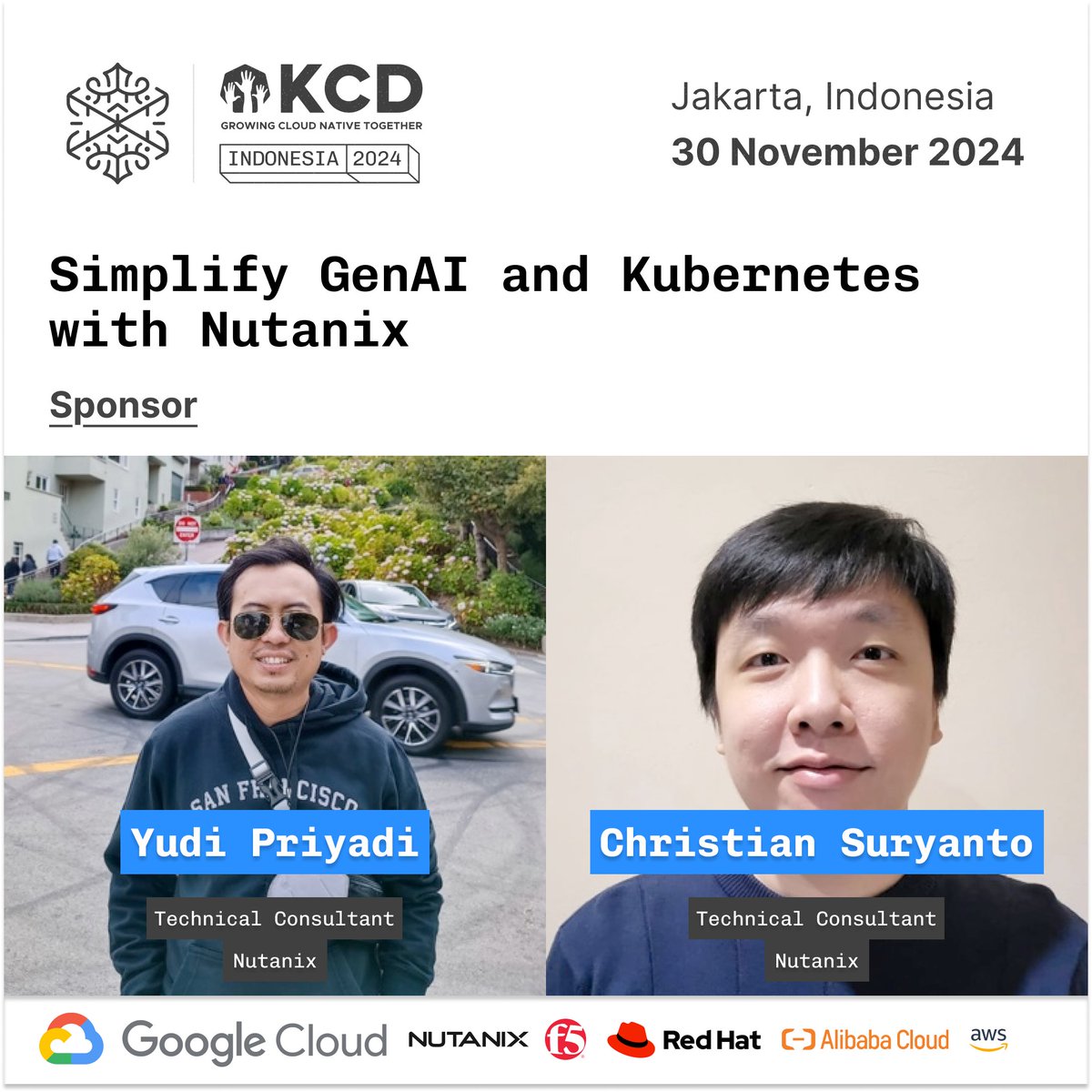 kubernetes_days's tweet image. Simplify your #GenAI journey with #Kubernetes! 🤖🚀 Join @nutanix sponsor talk at #KCDIndonesia and learn how.