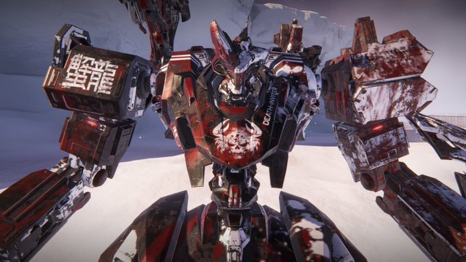 #AC6愛機自慢
#AC6
マイヤー専用機「デス・インバイター」はいまこんな感じになってる。
左装備は両方とも刃物でデカいハサミ✂️
右装備は泡を吹く🫧
まさに死を招きし者🦀 