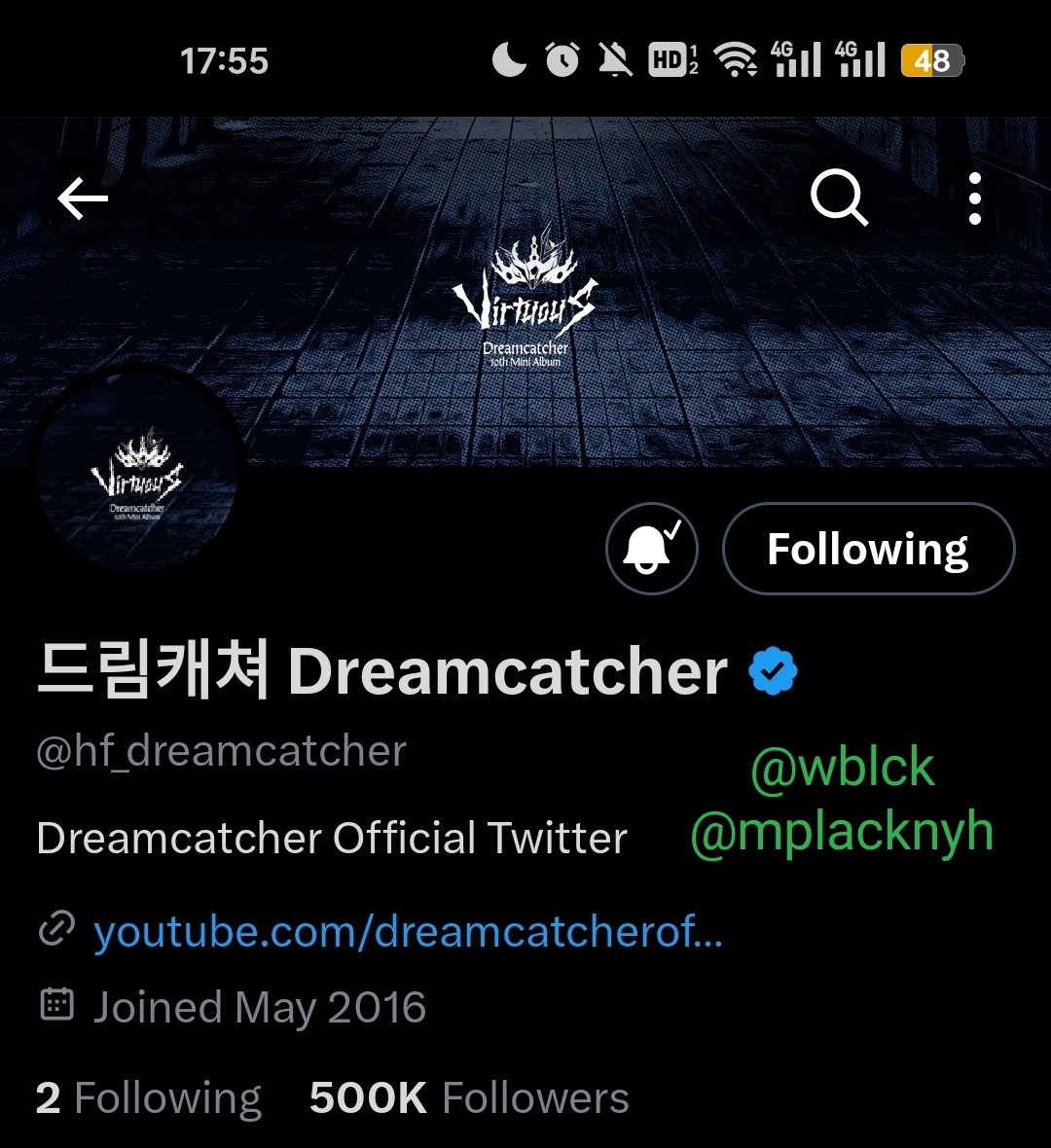 mplacknyh's tweet photo. @_mymusictaste @hf_dreamcatcher https://t.co/XV1I0Yy886