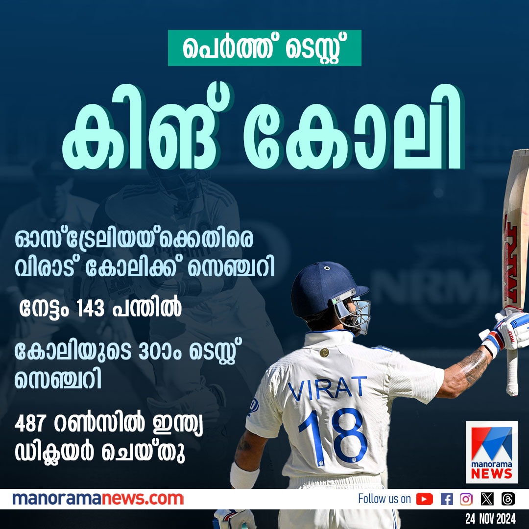 manoramanews's tweet image. സെഞ്ചറി ക്ഷാമത്തിന് വിരാമം; മൂന്നക്കം തൊട്ട് വിരാട് കോലി #viratkohli #perthtest

manoramanews.com/sports/cricket…