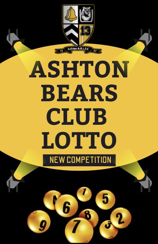 AshtonBears's tweet image. 🟡⚫️Ashton Bears Club Lotto🟡⚫️