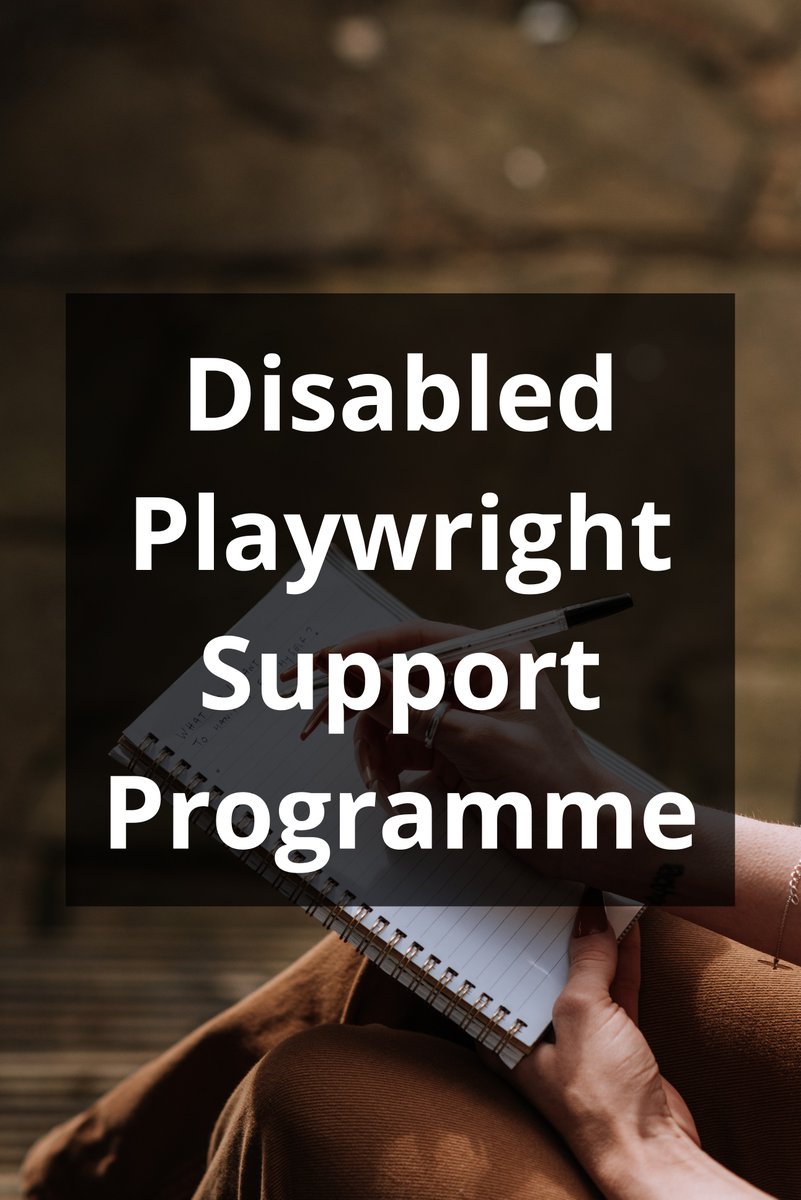 ⌛⌛✍️ Time is running out! 

Applications for the Disabled Playwright Support Programme close at 5pm tomorrow. 

Get those entries in!