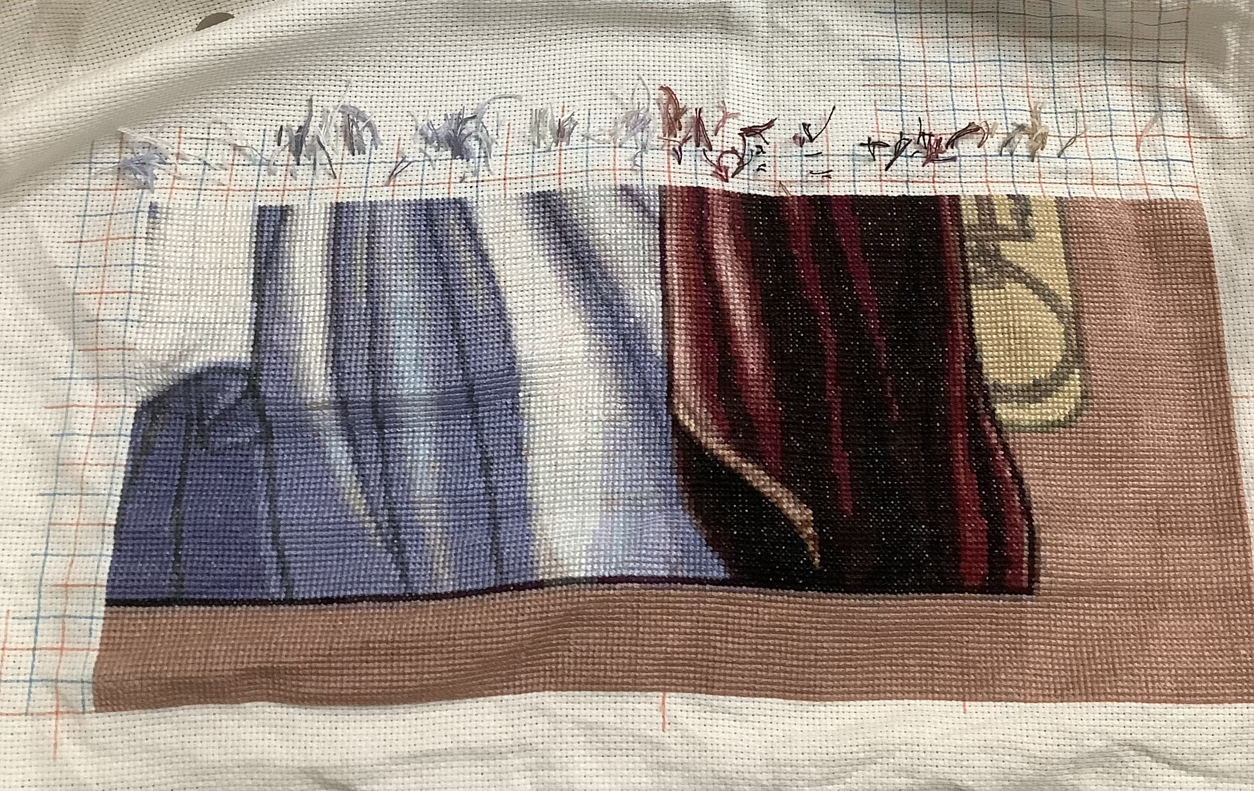 クロスステッチ刺繍完成品　アメリカHAED社クロスステッチ刺繍25C完成品 アメリカ HAED社 25カウントクロスステッチ刺繍完成品