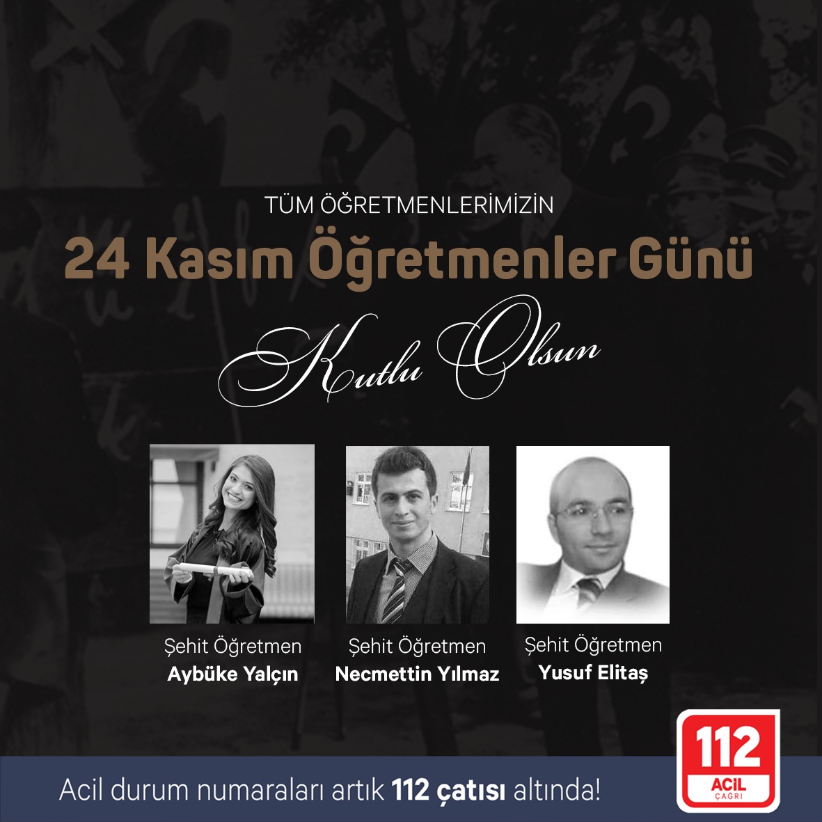 112 Acil Çağrı Merkezleri (@112teknumara) on Twitter photo Başta Şehit Öğretmenlerimiz olmak üzere tüm öğretmenlerimizin Öğretmenler Günü Kutlu Olsun.
<a href="/TC_icisleri/">T.C. İçişleri Bakanlığı</a> <a href="/illeridaresi/">İller İdaresi Genel Müdürlüğü</a> <a href="/tcmeb/">Millî Eğitim Bakanlığı</a> Başta Şehit Öğretmenlerimiz olmak üzere tüm öğretmenlerimizin Öğretmenler Günü Kutlu Olsun.
<a href="/TC_icisleri/">T.C. İçişleri Bakanlığı</a> <a href="/illeridaresi/">İller İdaresi Genel Müdürlüğü</a> <a href="/tcmeb/">Millî Eğitim Bakanlığı</a>