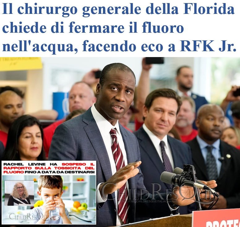 Bera49164308's tweet photo. ⚡️IL CHIRURGO GENERALE DELLA FLORIDA CHIEDE DI FERMARE IL FLUORO NELL'ACQUA, FACENDO ECO A RFK JR⚡️
#Stop_Fluoro
Rachel #Levine 👉🏼aveva bloccato il rapporto che esponeva il progetto di fluorizzazione.
#23novembre
#News_USA_Florida #Danger #Big_Pharma https://t.co/VrBEjk4AOb