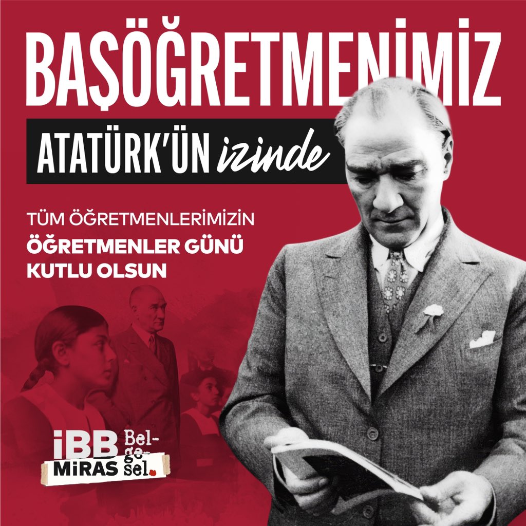 Başöğretmen Mustafa Kemal Atatürk’ün izinde, emekleriyle geleceği inşa eden tüm öğretmenlerimizin 24 Kasım Öğretmenler Günü kutlu olsun!