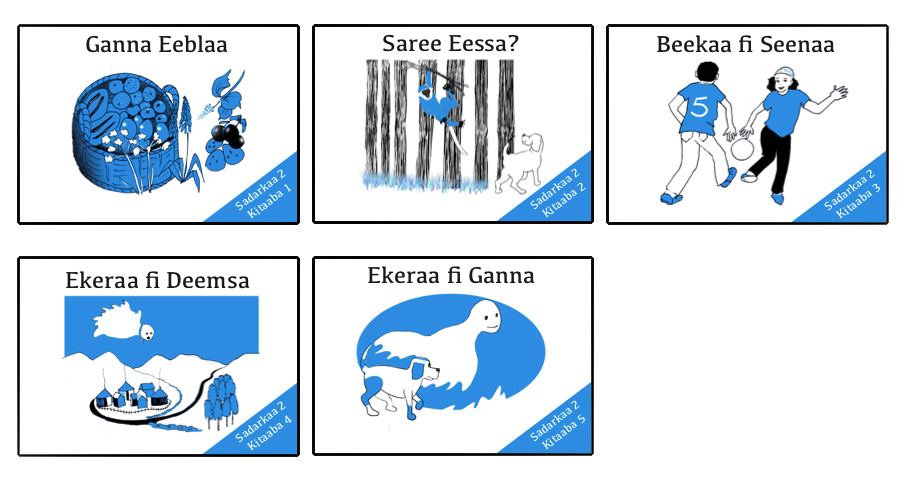 🎉 Level 2 of our fun and engaging Afaan Oromo decodable books is here! 
 Covering sounds "e" and "ee," 📚 . Stay tuned for Level 3! 

Reviewed and edited by Tesfaayee Onshoo Guddetaa.
Illustrated by Helen Papworth.
hashtag
#Literacy 
#AfaanOromo 
#DecodableBooks