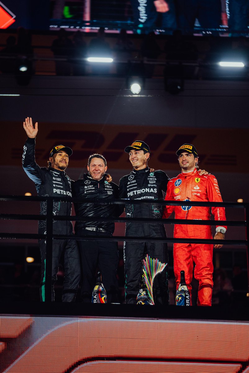 MercedesAMGF1's tweet photo. Our weekend in Vegas: Definitely 1-2 remember 🏆 https://t.co/wBzIX9khV5