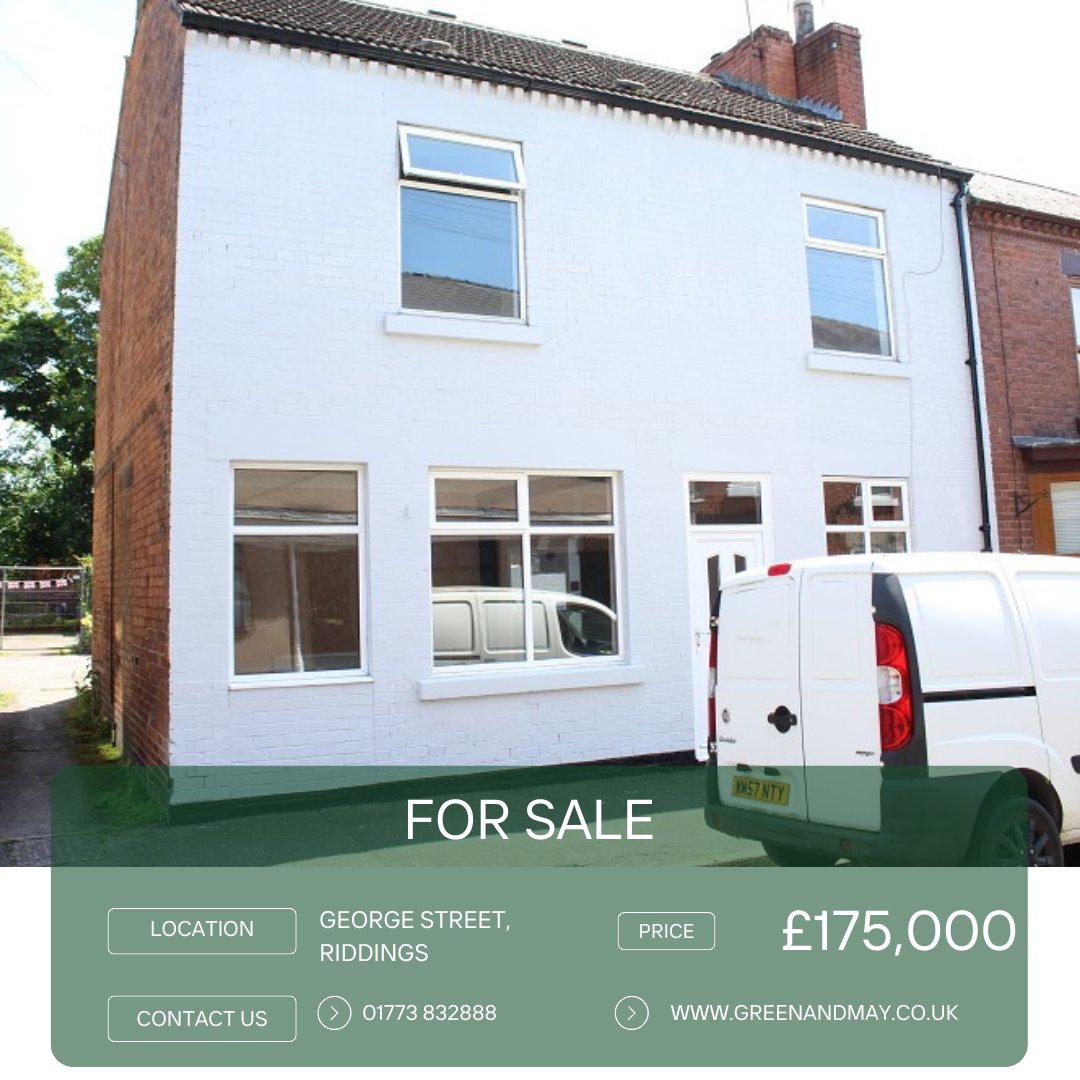 GreenAndMay's tweet image. For Sale: Traditional Semi-Detached Home - Spacious and Move-In Ready! #DreamHome

#Riddings DE55 4BH
£180,000
Full details and photographs 📷: greenandmay.co.uk/property/?ref=…
01773 832888 to view this property