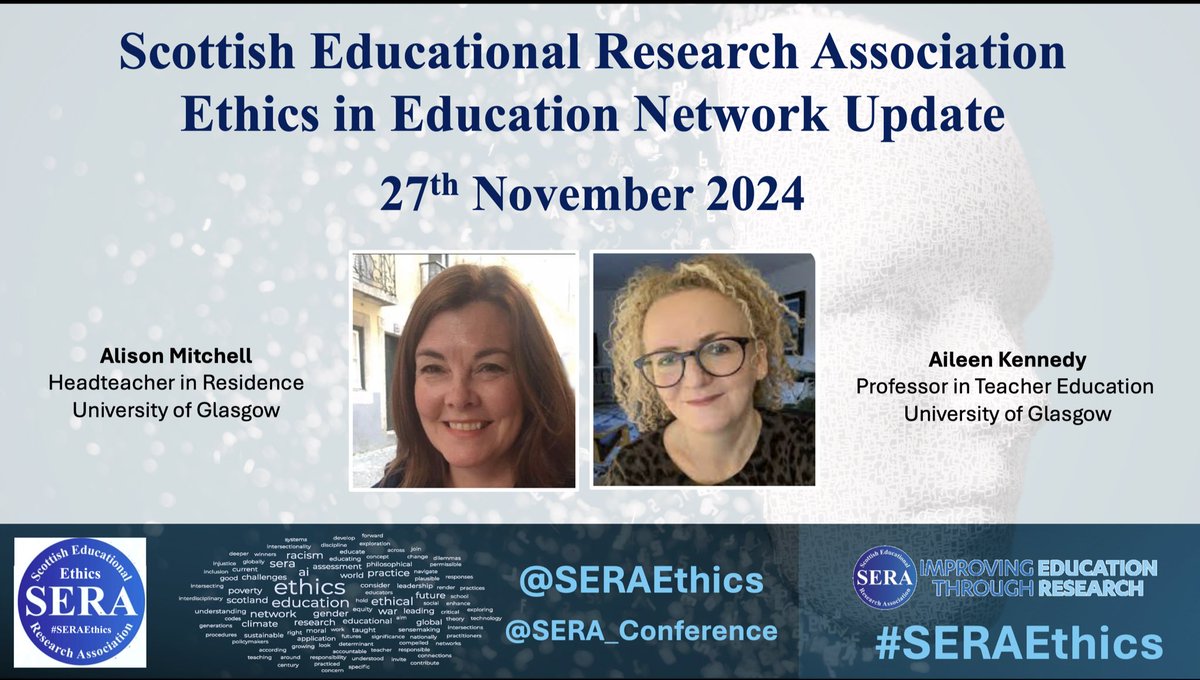 SERAEthics (@seraethics) on Twitter photo Our #SERAEthics network was launched in January 2024. We look forward to sharing the work of the network at #SERAConf on Wednesday <a href="/SERA_Conference/">SERA</a> @AliJMitchHT <a href="/DrAileenK/">Aileen Kennedy</a> <a href="/StephenMcKinne8/">Professor Stephen McKinney</a> <a href="/juliemca/">Julie McAdam</a> <a href="/angelajaap/">Dr Angela Jaap</a>
🦋 bsky.app/profile/seraet… Our #SERAEthics network was launched in January 2024. We look forward to sharing the work of the network at #SERAConf on Wednesday <a href="/SERA_Conference/">SERA</a> @AliJMitchHT <a href="/DrAileenK/">Aileen Kennedy</a> <a href="/StephenMcKinne8/">Professor Stephen McKinney</a> <a href="/juliemca/">Julie McAdam</a> <a href="/angelajaap/">Dr Angela Jaap</a>
🦋 bsky.app/profile/seraet…