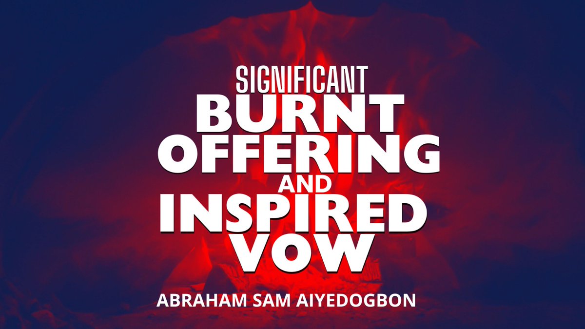 #MessageTitle: "Significant Burnt Offering &amp; Inspired Vow" by ASA

#SamInAfrica
#KoinoniaSunday #ROGService #SundayService