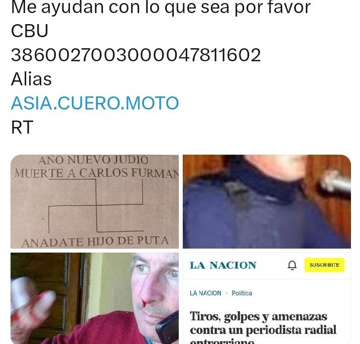 Día domingo y tengo el resto de este día para tratar de juntar recursos económicos y poder comenzar tratamientos médicos urgentes .
Hoy dolor de muelas,huesos y calor insoportable.
No merezco pasar por esta situación 😔.
Ustedes mi esperanza.
Una ayuda por el amor de Dios🙏
RT RT