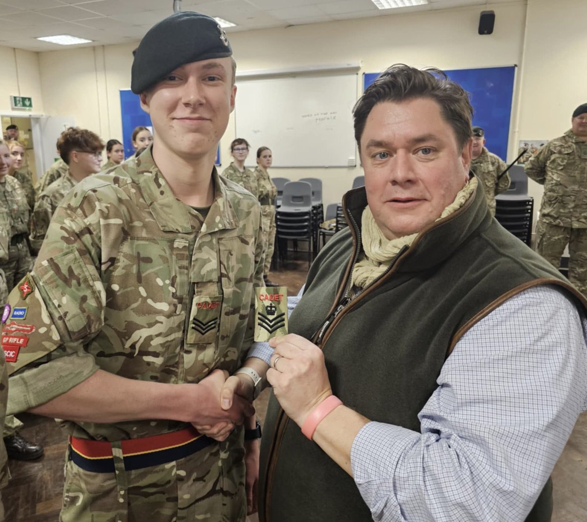 Huge congratulations 🎉to our newly promoted Cadet CSjts within B Company, who also received their 4*  and their SCIC from Colonel Robson this weekend, who acknowledged all their hardwork to achieve their goals 👏👏👏

#Congratulations #inspiretoachieve #acf #HardWorkPaysOff