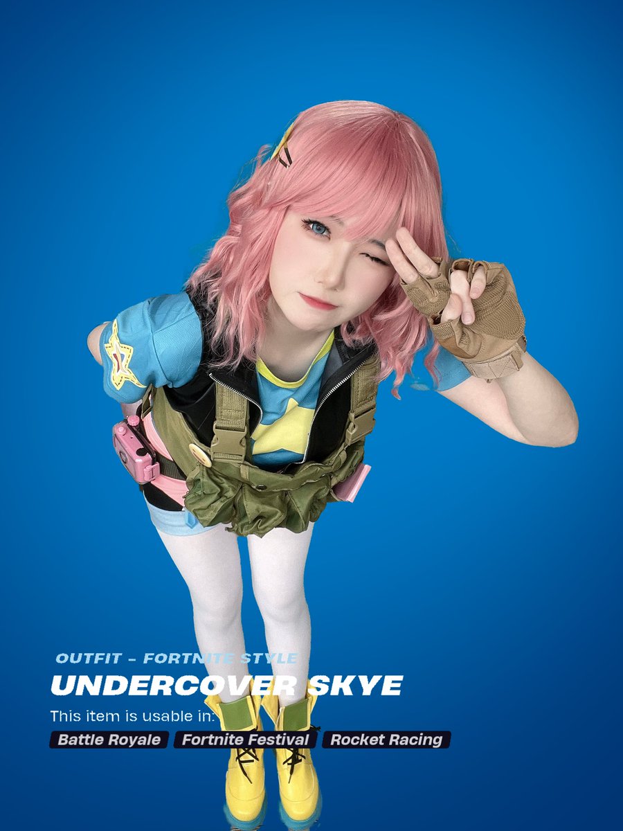 終於！
Undercover skye! 
登場！！！

#Fortnite  
#FortniteRemix 
#Skye
#FortniteCosplay
#フォートナイト