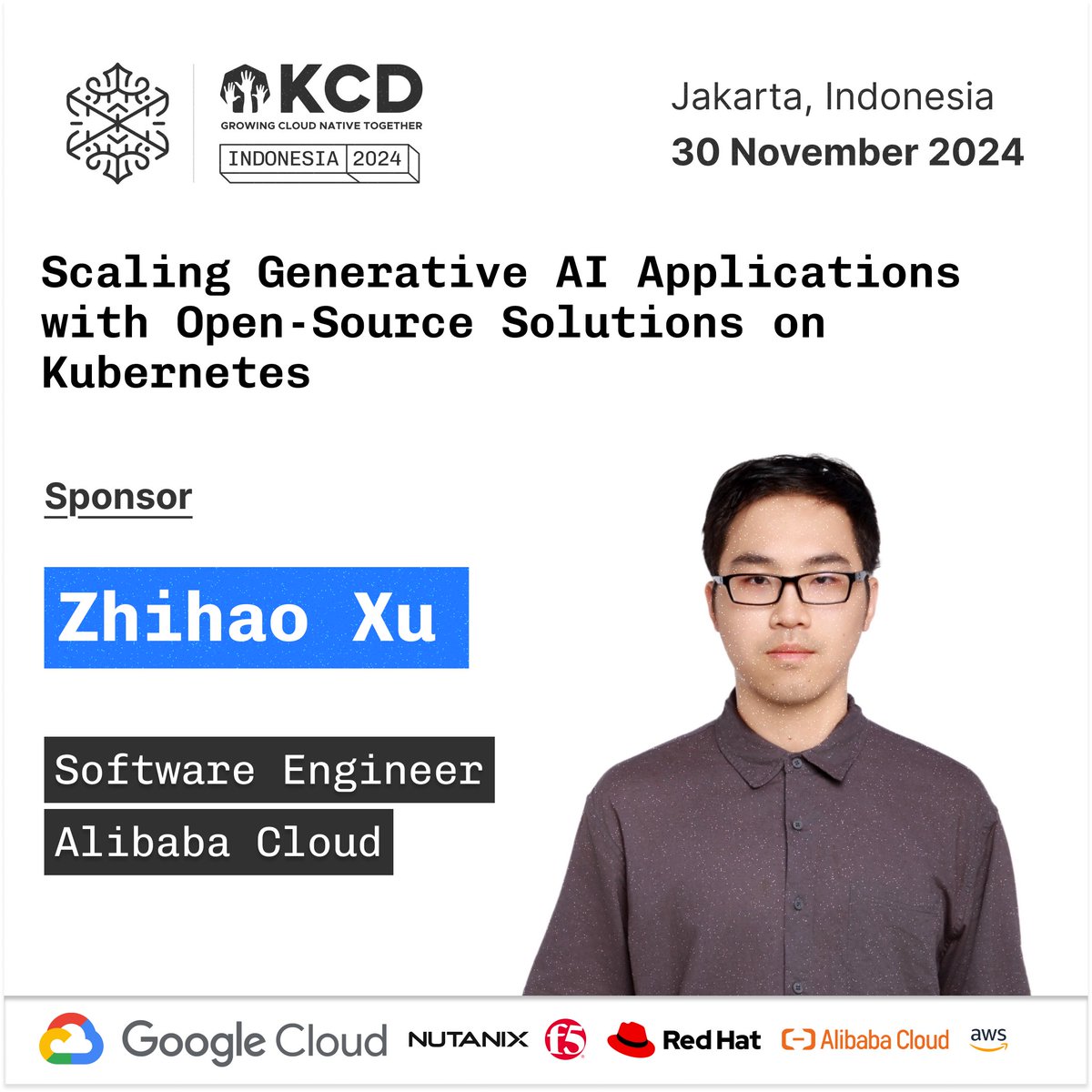 kubernetes_days's tweet image. Don&apos;t miss @alibaba_cloud sponsor talk at #KCDIndonesia! Learn how to build and deploy #GenerativeAI apps on #Kubernetes.