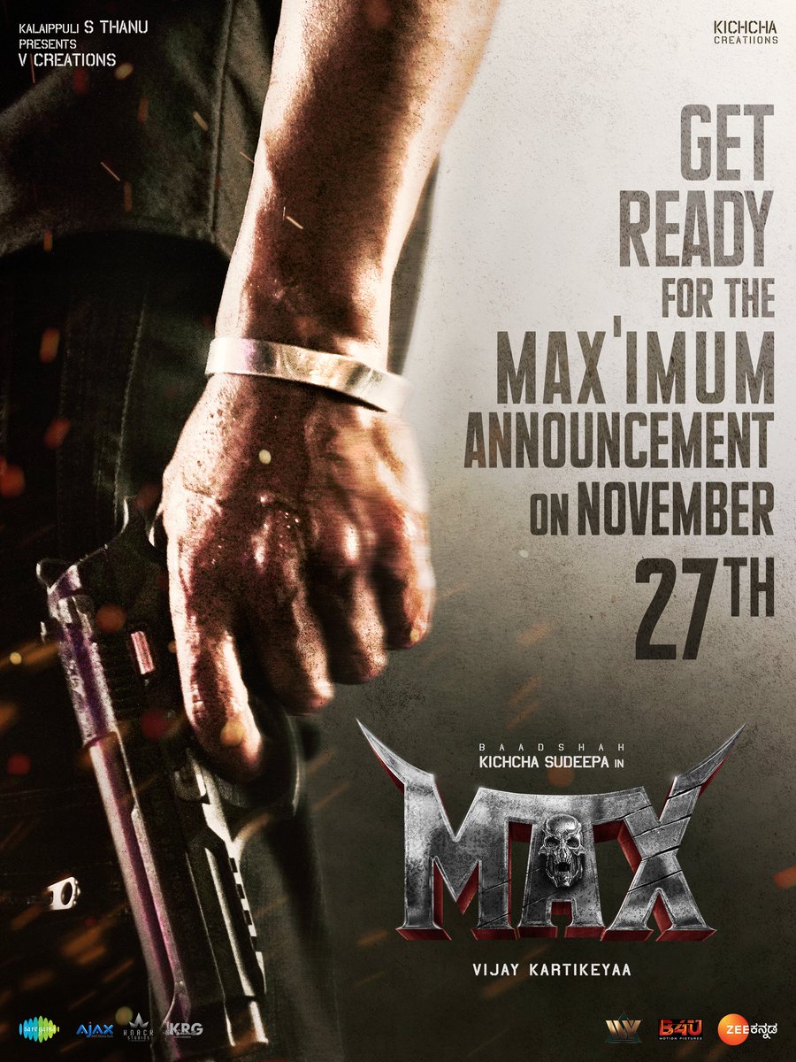 TheSudeepTrends's tweet photo. Big Announcement on Nov 27th 🔥🔥🔥 

@KicchaSudeep #MaxTheMovie 
#KicchaSudeep https://t.co/LsRJdqzzgm
