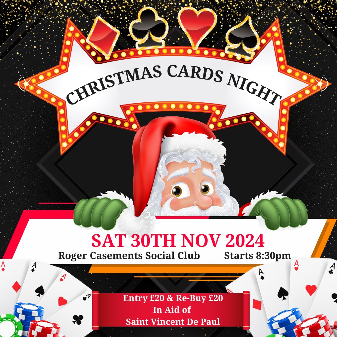 casementsgac's tweet photo. Busy line up next Weekend:

♣️ Cards night in aid of SVP Saturday 8:30pm

🎅🏼 SVP Santa Cycle Sunday 10am

🎫 SVP Gift of Choice #SaffronAid 12:30pm - 1:30pm

🏆 Underage Presentation Sunday 1:30pm

Everyone Welcome! 

@AontroimGAA @antrimcamogie @AntrimLGFA https://t.co/78oCmxJRmZ